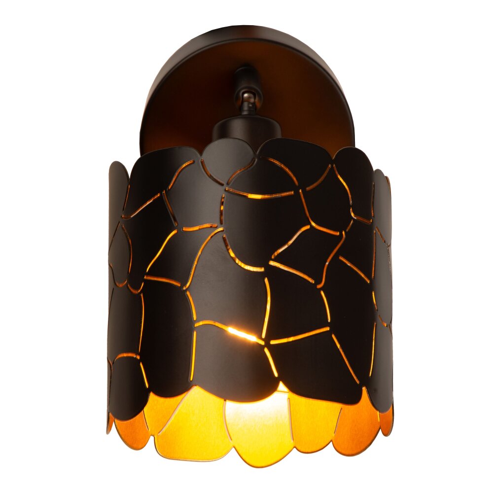 Illuminazione Lucide ALMELO Applique Nero, 1-Luce