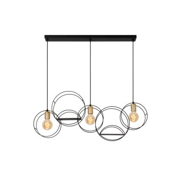 Illuminazione Lucide CIRCLE Lampada a sospensione Nero, 3-Luci