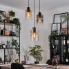 Hasvik Lampadario a sospensione, Lampada a sospensione Cromo, Nero, 3-Luci