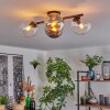 Gastor Plafoniera, Lampada a sfera Ambrato, Chiaro, Grigio fumo, 4-Luci