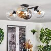 Gastor Plafoniera, Lampada a sfera Ambrato, Chiaro, Grigio fumo, 4-Luci