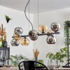 Gastor Lampadario a sospensione, Lampada a sfera, Lampada a sospensione Ambrato, Cromo, Grigio fumo, 10-Luci