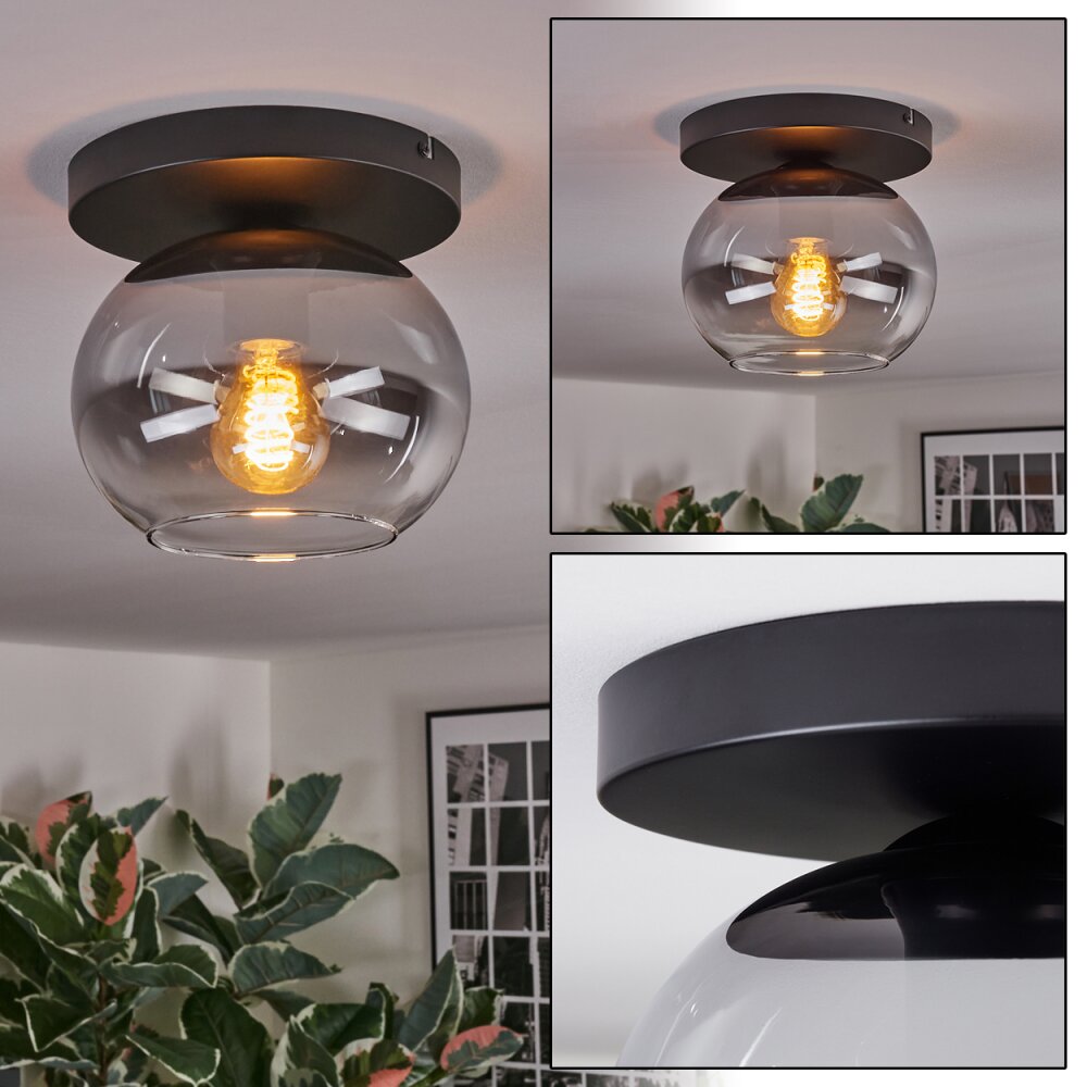 Apedo Plafoniera, Lampada a sfera Chiaro, Grigio fumo, 1-Luce main product photo