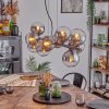 Gastor Lampadario a sospensione, Lampada a sfera, Lampada a sospensione Cromo, Chiaro, Grigio fumo, 10-Luci
