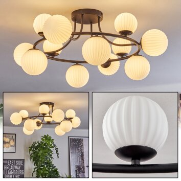 Chehalis Plafoniera, Lampada a sfera 76 cm Bianco, 12-Luci Chehalis Plafoniera, Lampada a sfera 76 cm Bianco, 12-Luci