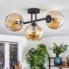 Koyoto Plafoniera, Lampada a sfera Ambrato, 3-Luci