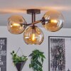 Koyoto Plafoniera, Lampada a sfera Ambrato, 3-Luci