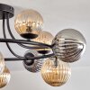Chehalis Plafoniera, Lampada a sfera Ambrato, Grigio fumo, 12-Luci