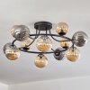 Chehalis Plafoniera, Lampada a sfera Ambrato, Grigio fumo, 12-Luci