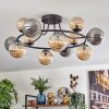 Chehalis Plafoniera, Lampada a sfera Ambrato, Grigio fumo, 12-Luci