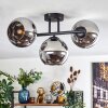 Koyoto Plafoniera, Lampada a sfera Cromo, Grigio fumo, 3-Luci