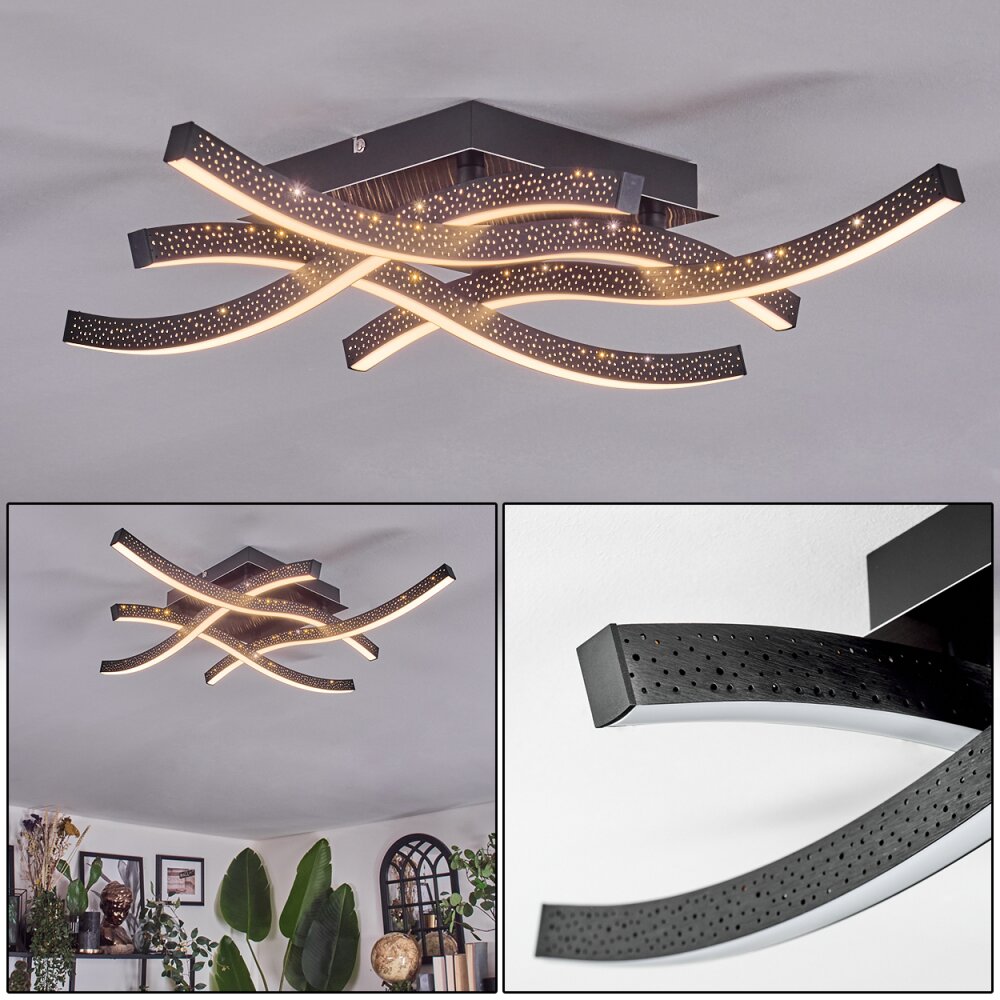 Arlan Plafoniera LED Nero, 1-Luce main product photo