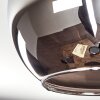 Koyoto Plafoniera, Lampada a sfera Ambrato, Cromo, Grigio fumo, 3-Luci