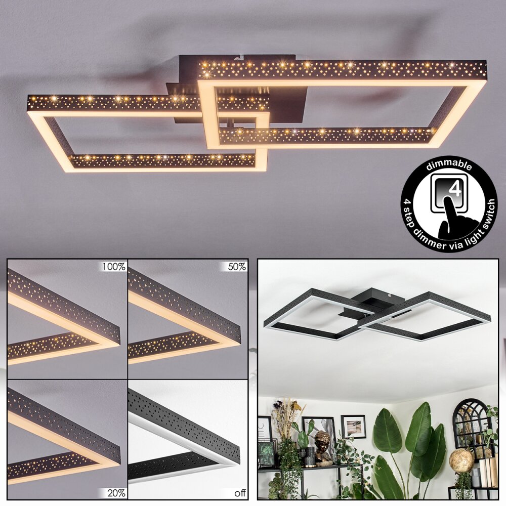 Binor Plafoniera LED Nero, 1-Luce main product photo