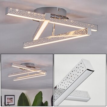 Arlan Plafoniera LED Cromo, 1-Luce