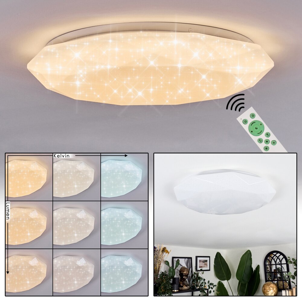 Arzel Plafoniera LED Bianco, 1-Luce, Telecomando main product photo