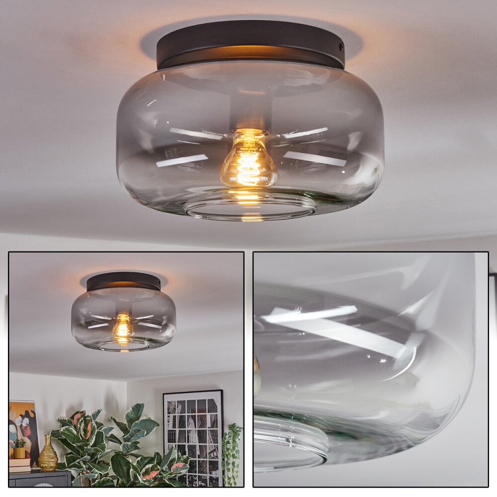 Boza Plafoniera, Lampada a sfera Chiaro, Grigio fumo, 1-Luce main product photo
