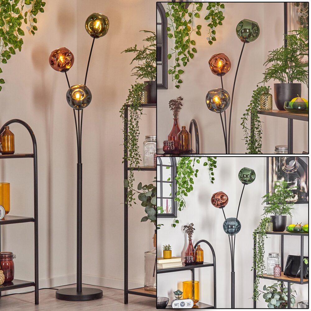 Gastor Lampada a sfera, Lampada da terra Blu, Verde, Ramato, 3-Luci main product photo