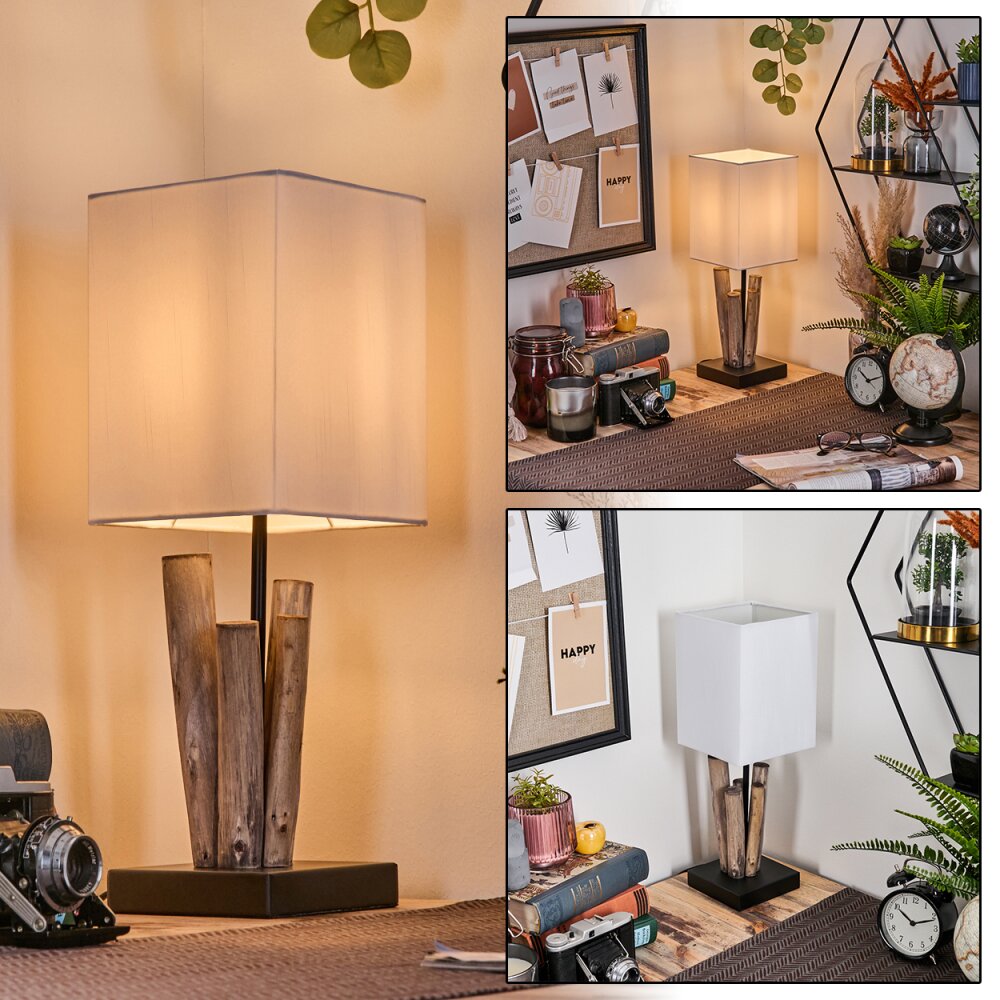 Caren Lampada da scrivania, Lampada da tavolo Écru, Nero, 1-Luce main product photo