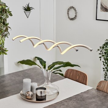 Galette Lampada a Sospensione LED Nichel opaco, 1-Luce Galette Lampada a Sospensione LED Nichel opaco, 1-Luce