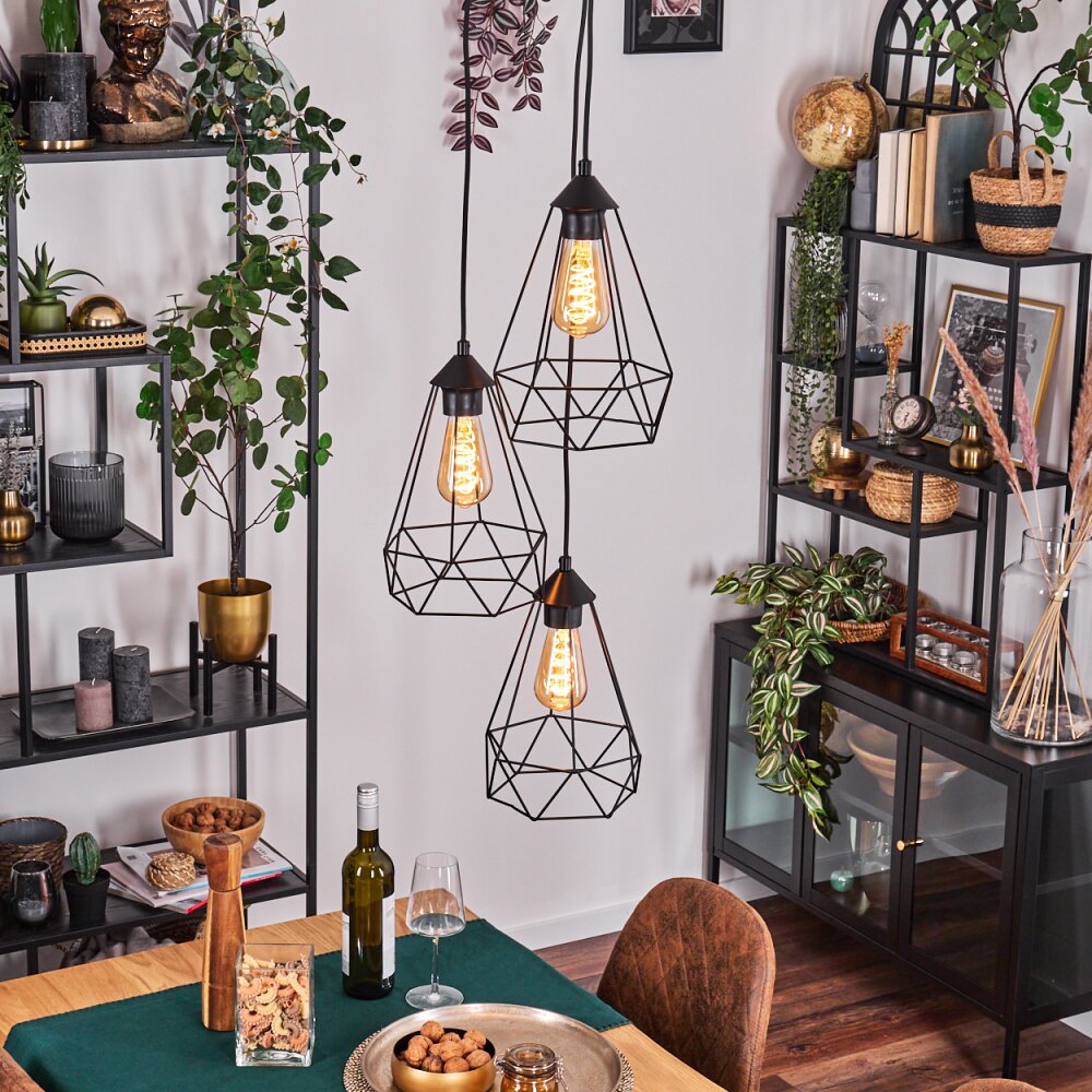 Kigali Lampadario a sospensione, Lampada a sospensione Nero, 3-Luci main product photo