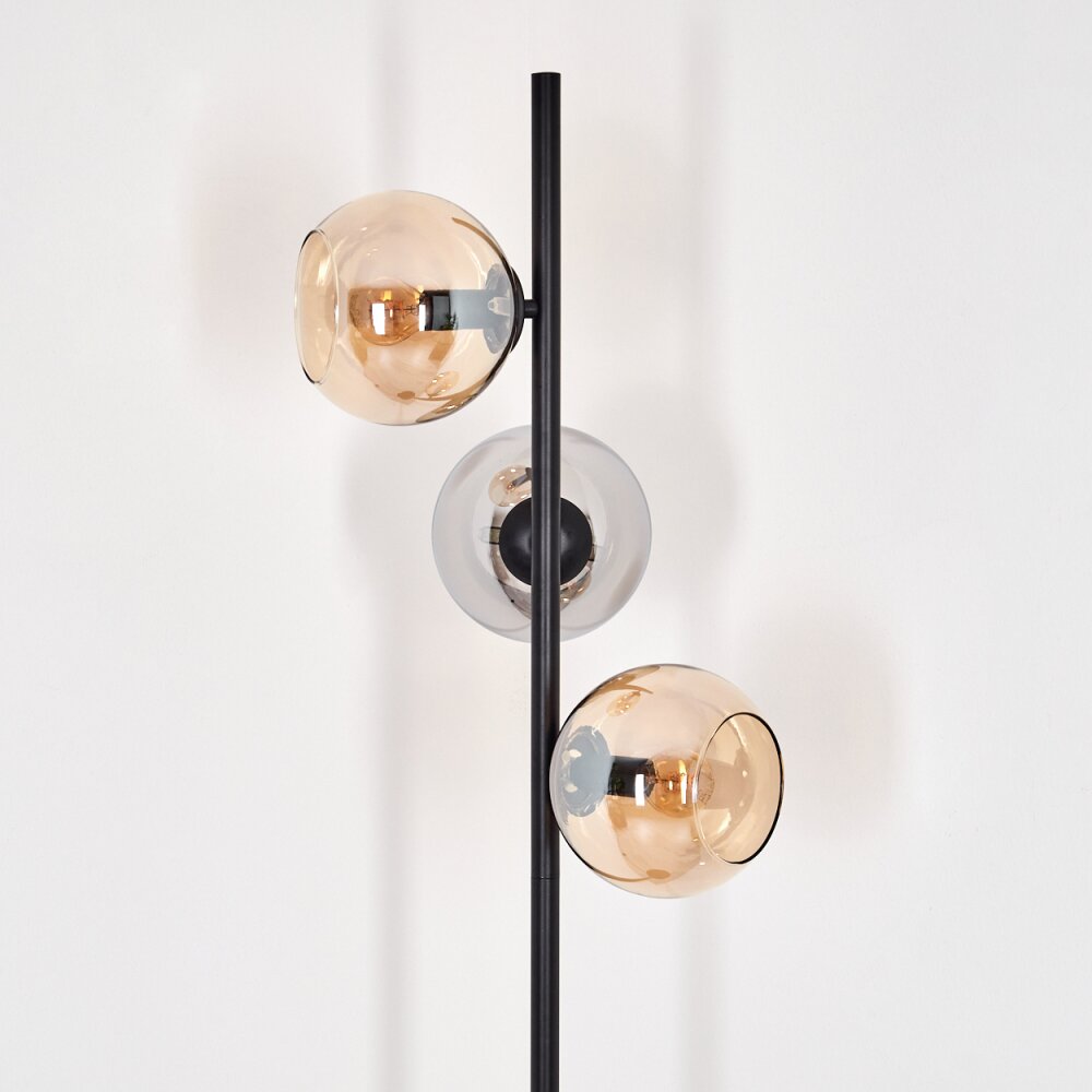 Koyoto Lampada da terra Ambrato, Cromo, Grigio fumo, 3-Luci