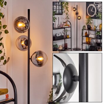 Gastor Lampada da terra Cromo, Chiaro, Grigio fumo, 3-Luci Gastor Lampada da terra Cromo, Chiaro, Grigio fumo, 3-Luci