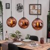 Gastor Lampadario a sospensione, Lampada a sfera, Lampada a sospensione Ramato, 3-Luci