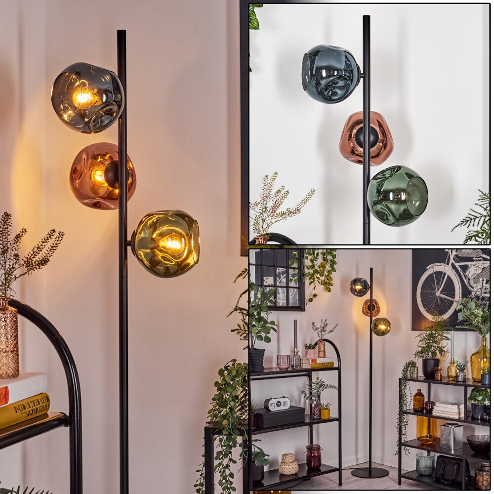 Koyoto Lampada da terra Blu, Verde, Ramato, 3-Luci main product photo