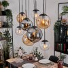 Gastor Lampadario a sospensione, Lampada a sfera, Lampada a sospensione Ambrato, Chiaro, Grigio fumo, 8-Luci