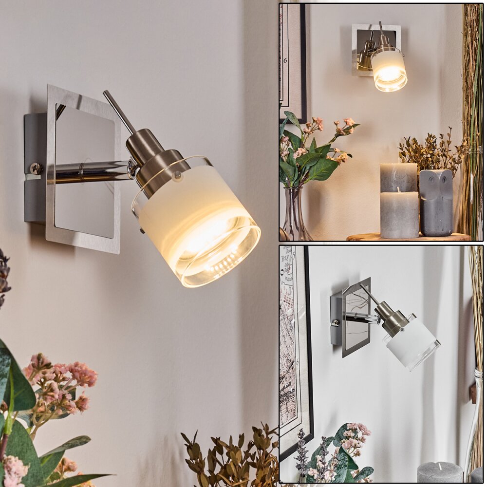 Maren Applique, Faretto da parete LED Cromo, Nichel opaco, 1-Luce main product photo
