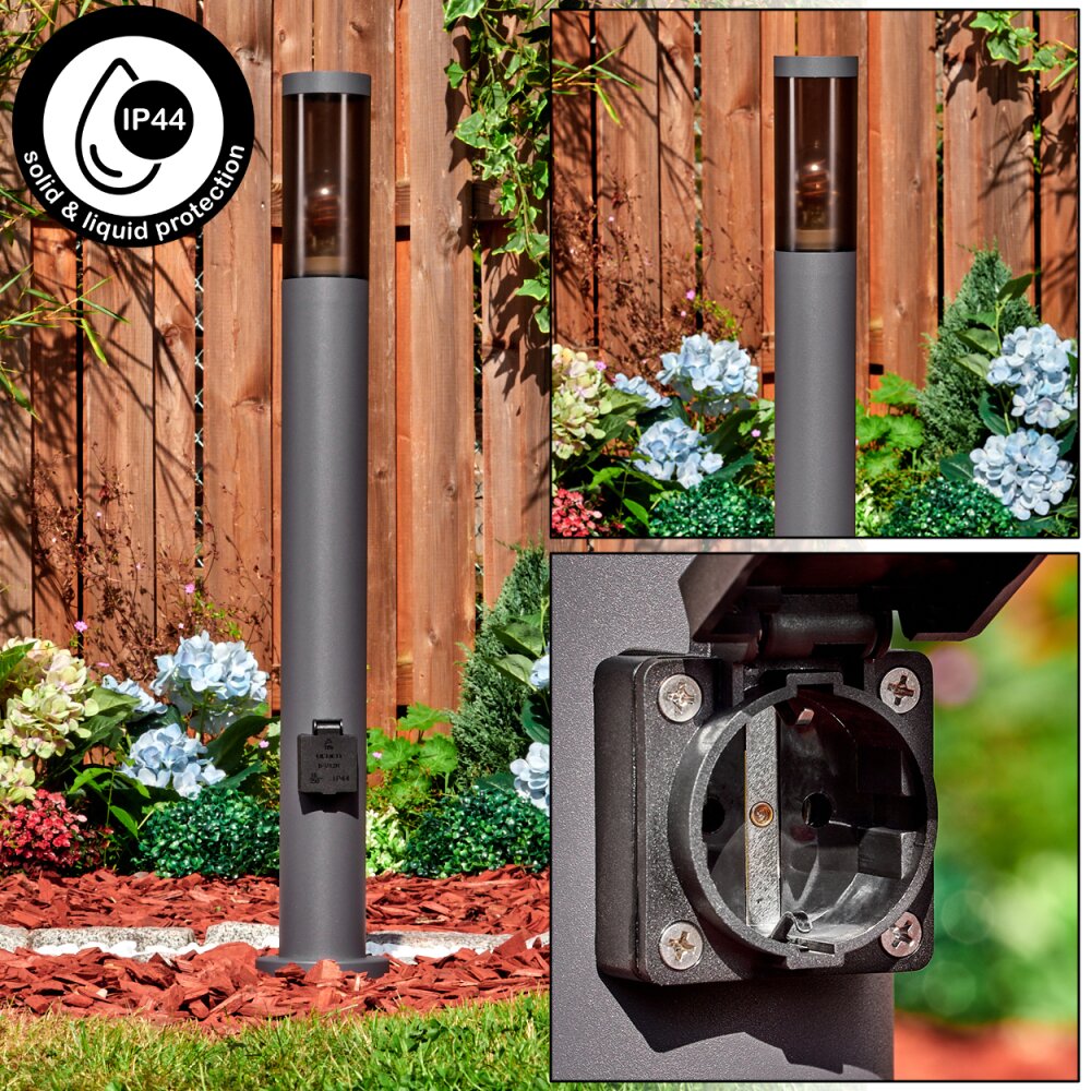 Sessa Lampade con presa elettrica, Illuminazione viale Antracite, 1-Luce main product photo
