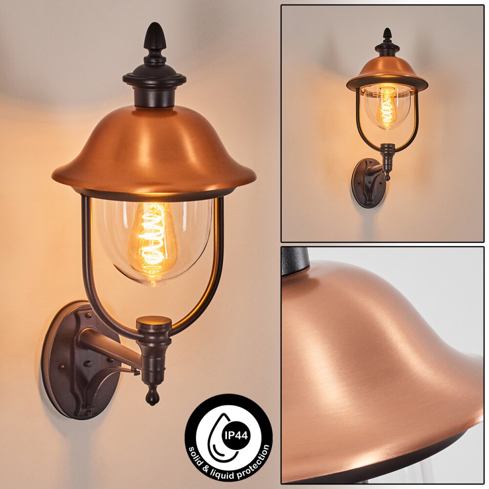 Gascon Lampada da parete per esterno, Applique Ramato, Nero, 1-Luce main product photo