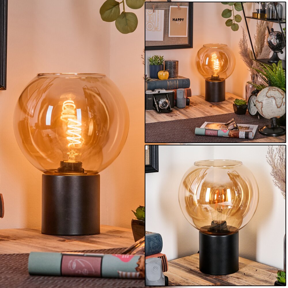 Koyoto Lampada a sfera, Lampada da scrivania, Lampada da tavolo 20 cm Ambrato, 1-Luce main product photo