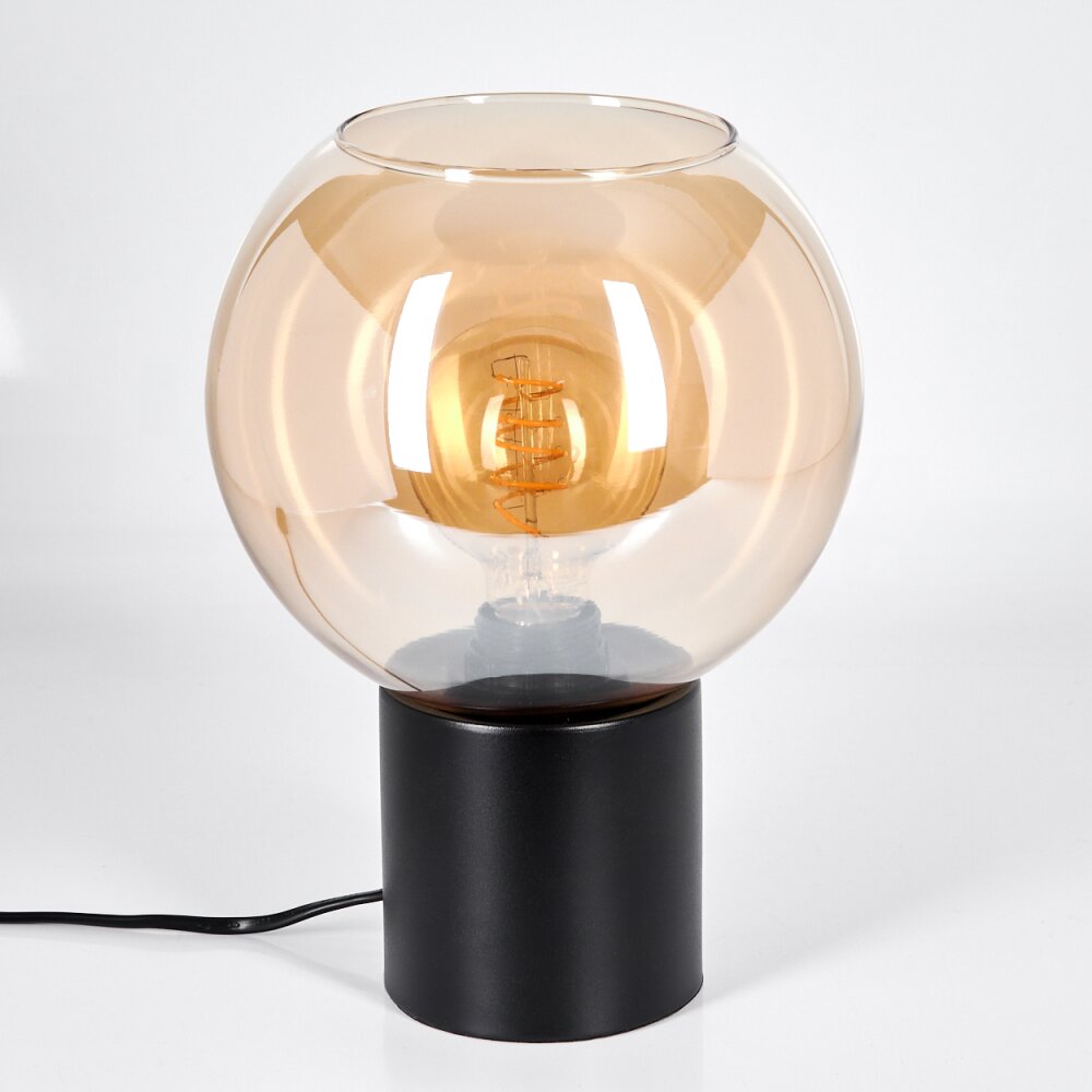 Koyoto Lampada a sfera, Lampada da scrivania, Lampada da tavolo 20 cm Ambrato, 1-Luce