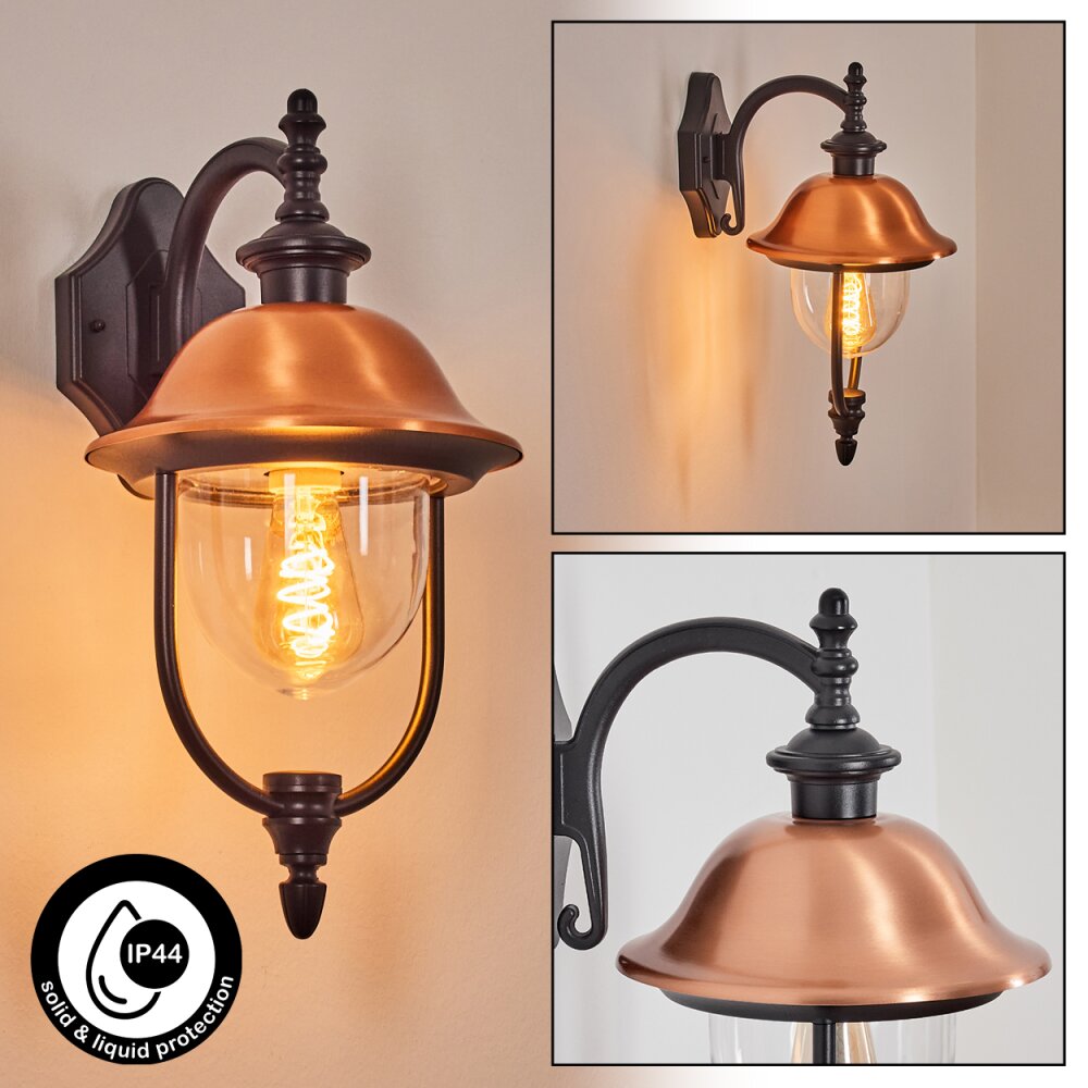 Gascon Lampada da parete per esterno, Applique Ramato, Nero, 1-Luce main product photo