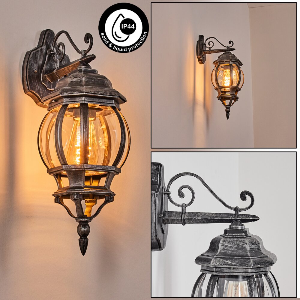 Lentua Lampada da parete per esterno, Applique Nero, Argento, 1-Luce main product photo