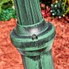 Naofe Lampione multibraccia, Illuminazione viale Verde, Nero, 1-Luce