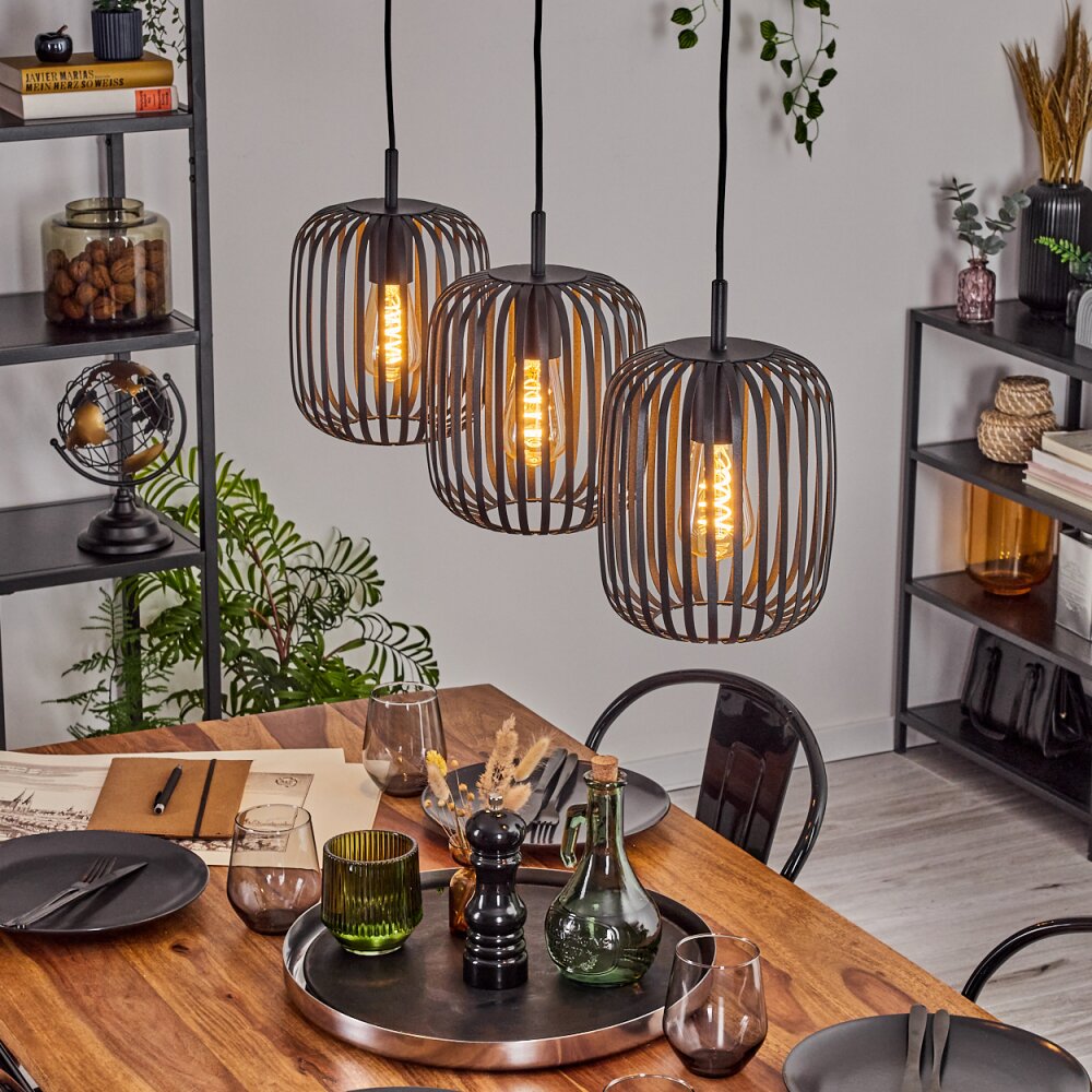 Bystrup Lampadario a sospensione, Lampada a sospensione Nero, 3-Luci main product photo