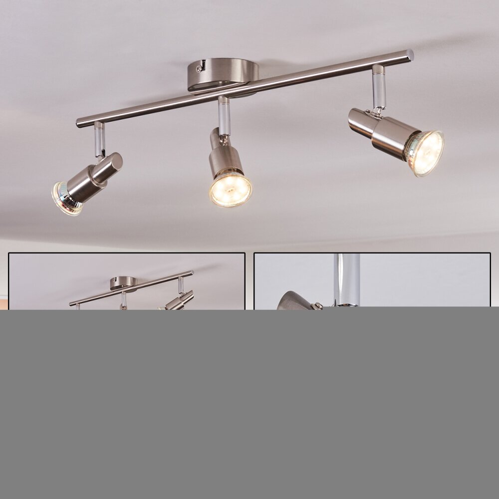 Crina Plafoniera, Faretto da soffitto Cromo, Nichel opaco, 3-Luci main product photo