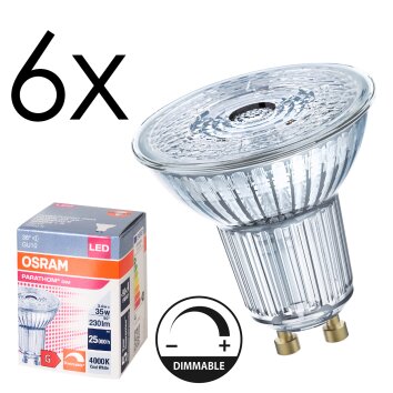 Illuminazione Osram GU10 LED 3.4 Watt Bianco neutro 230 Lumen Illuminazione Osram GU10 LED 3.4 Watt Bianco neutro 230 Lumen