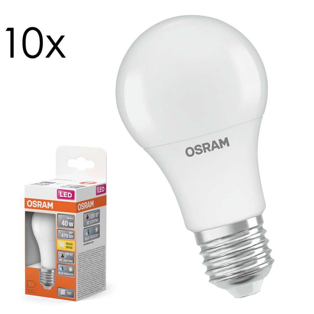 Illuminazione Osram E27 LED 4.9 Watt 470 Lumen main product photo