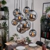 Gastor Lampadario a sospensione, Lampada a sfera, Lampada a sospensione Grigio fumo, 8-Luci Gastor Lampadario a sospensione, Lampada a sfera, Lampada a sospensione Grigio fumo, 8-Luci