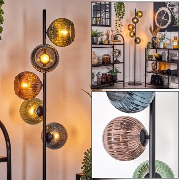 Koyoto Lampada da terra 33 cm Blu, Verde, Ramato, 5-Luci Koyoto Lampada da terra 33 cm Blu, Verde, Ramato, 5-Luci