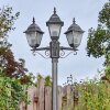 Naofe Lampione multibraccia, Illuminazione viale Nero, Argento, 3-Luci