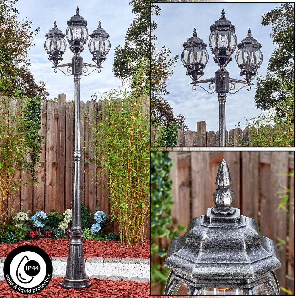 Lentua Lampione multibraccia, Illuminazione viale Nero, Argento, 3-Luci main product photo