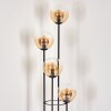 Gastor Lampada da terra 30 cm Legno chiaro, Nero, 4-Luci