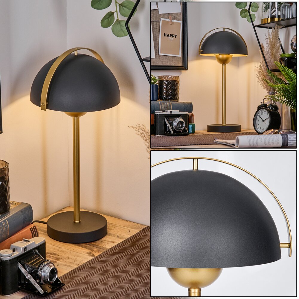 Lampada a forma di fungo Guttsta Lampada da tavolo Oro, Nero, 1-Luce main product photo