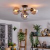 Gastor Plafoniera, Lampada a sfera 42 cm Oro, Nero, 3-Luci