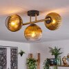 Koyoto Plafoniera, Lampada a sfera 30 cm Oro, Nero, 3-Luci